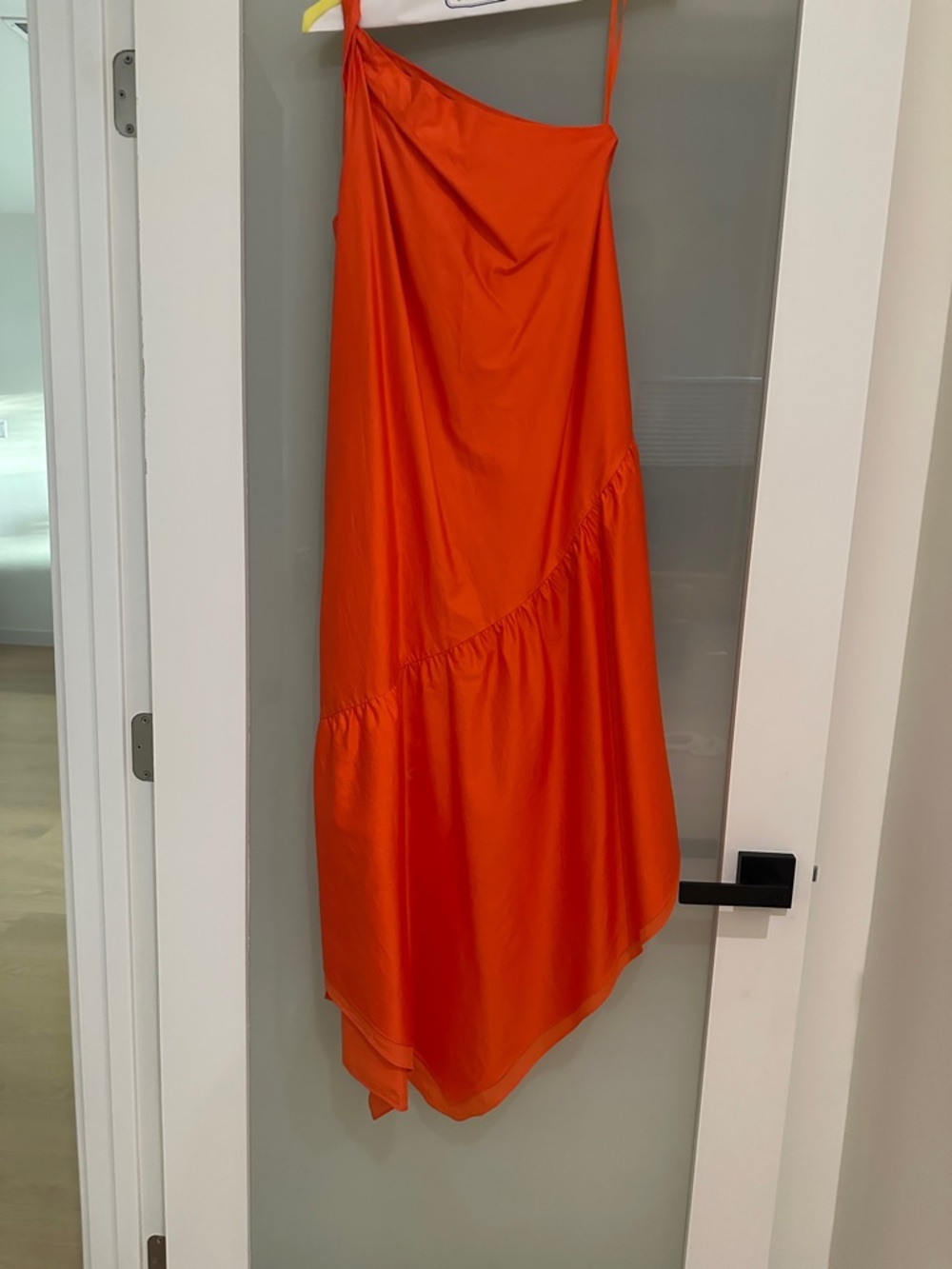 COS Orange Asymmetric Slip Skirt